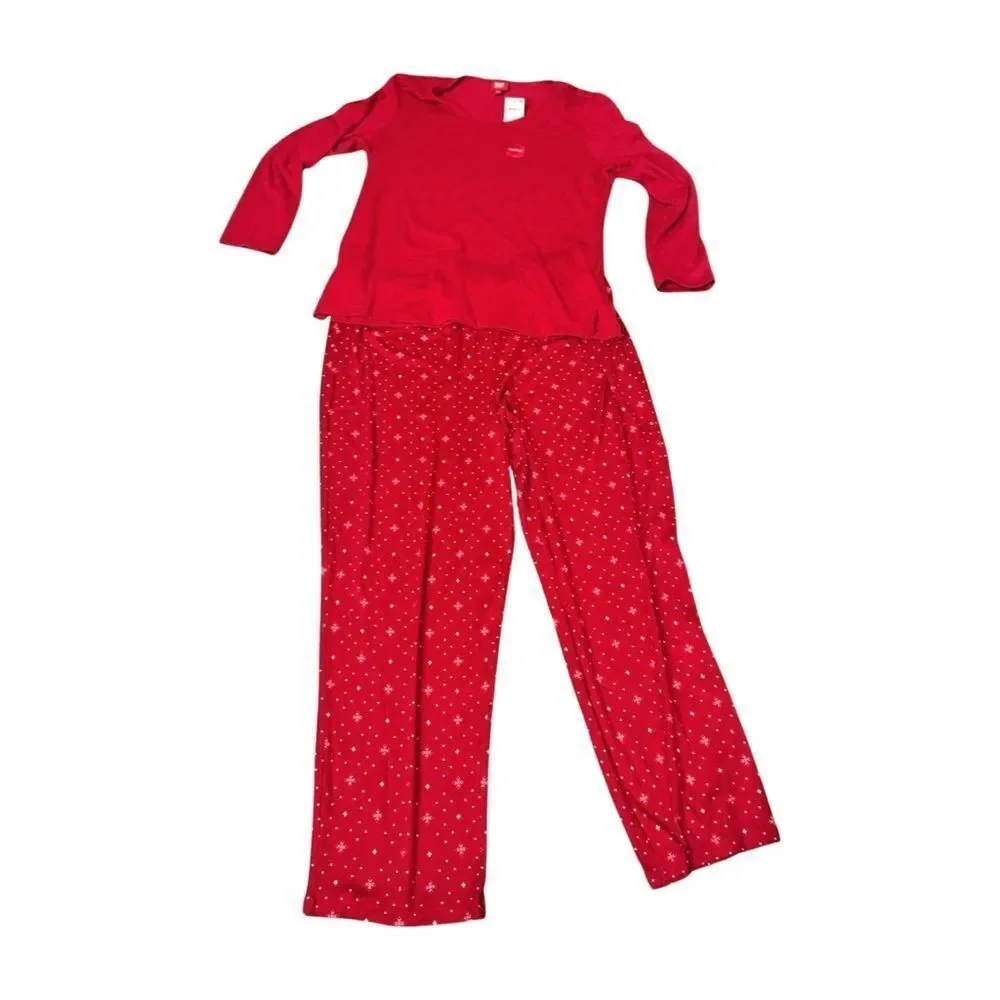 Pajama Set Women’s Soft Winter Lounge Chatter Club Pants Family PJ Top Christmas
